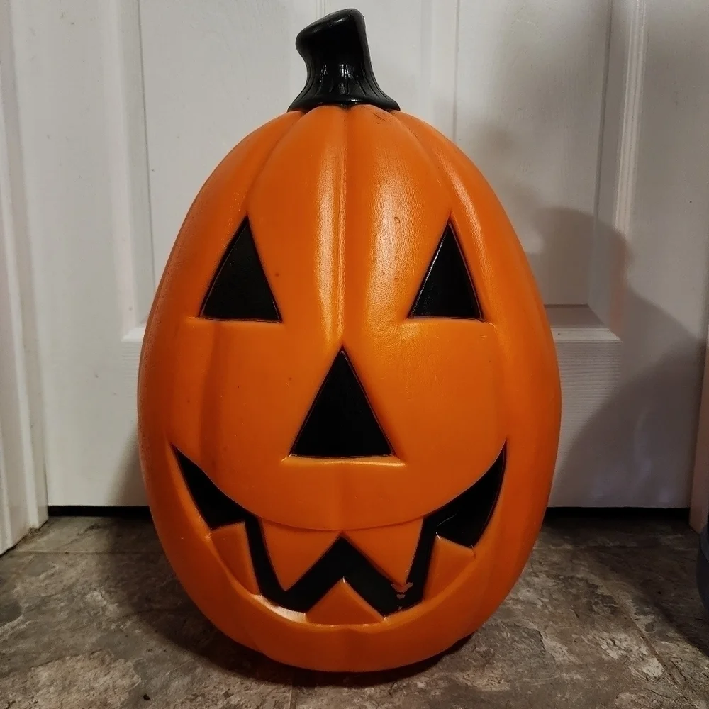 Vintage Empire Jack-o-lantern Pumpkin Blow Mold w/ Light Halloween Decor EUC